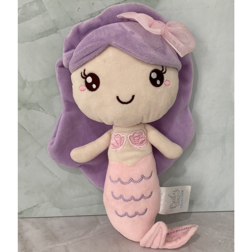 Baby Ganz Merry Mermaid Plush Lovey Security Stuffed Doll Girl Shower Gift Toy